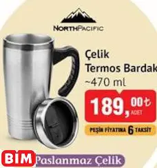 NORTHPACİFİC ÇELİK TERMOS BARDAK ~470 ML